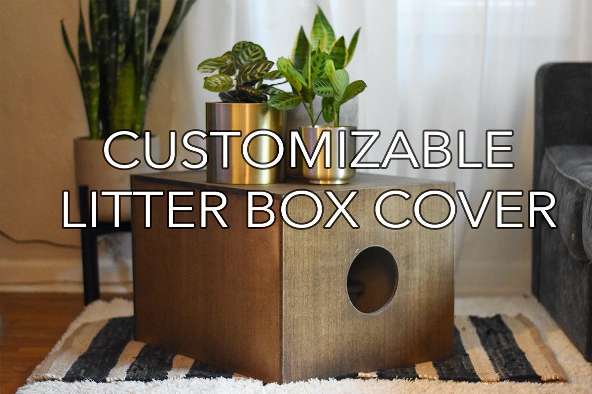 Customizable Litter Box Cover with litter box Etsy