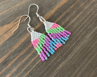 Tiny Seed Bead Dangle Earrings