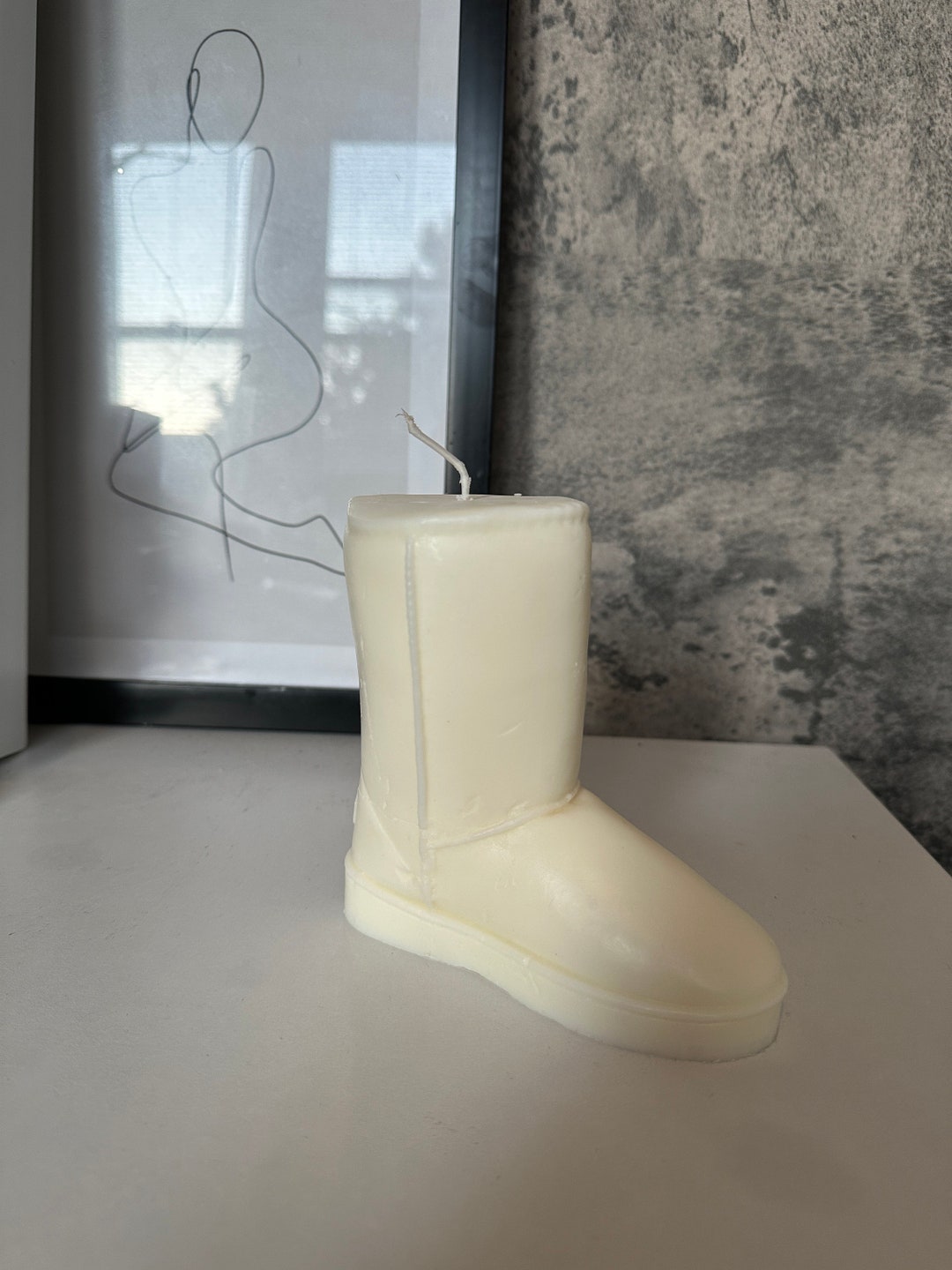 UGG Boots Shape Candle From Natural Vegan Soy Wax L Whimsical Fall