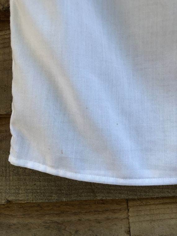 Vintage white cotton ruffle blouse - image 6