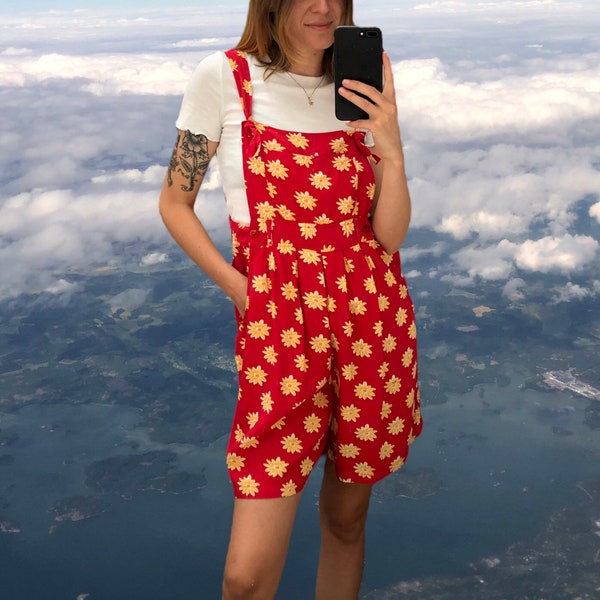 Peto 90s Vintage Estampado Flores talla pequeña