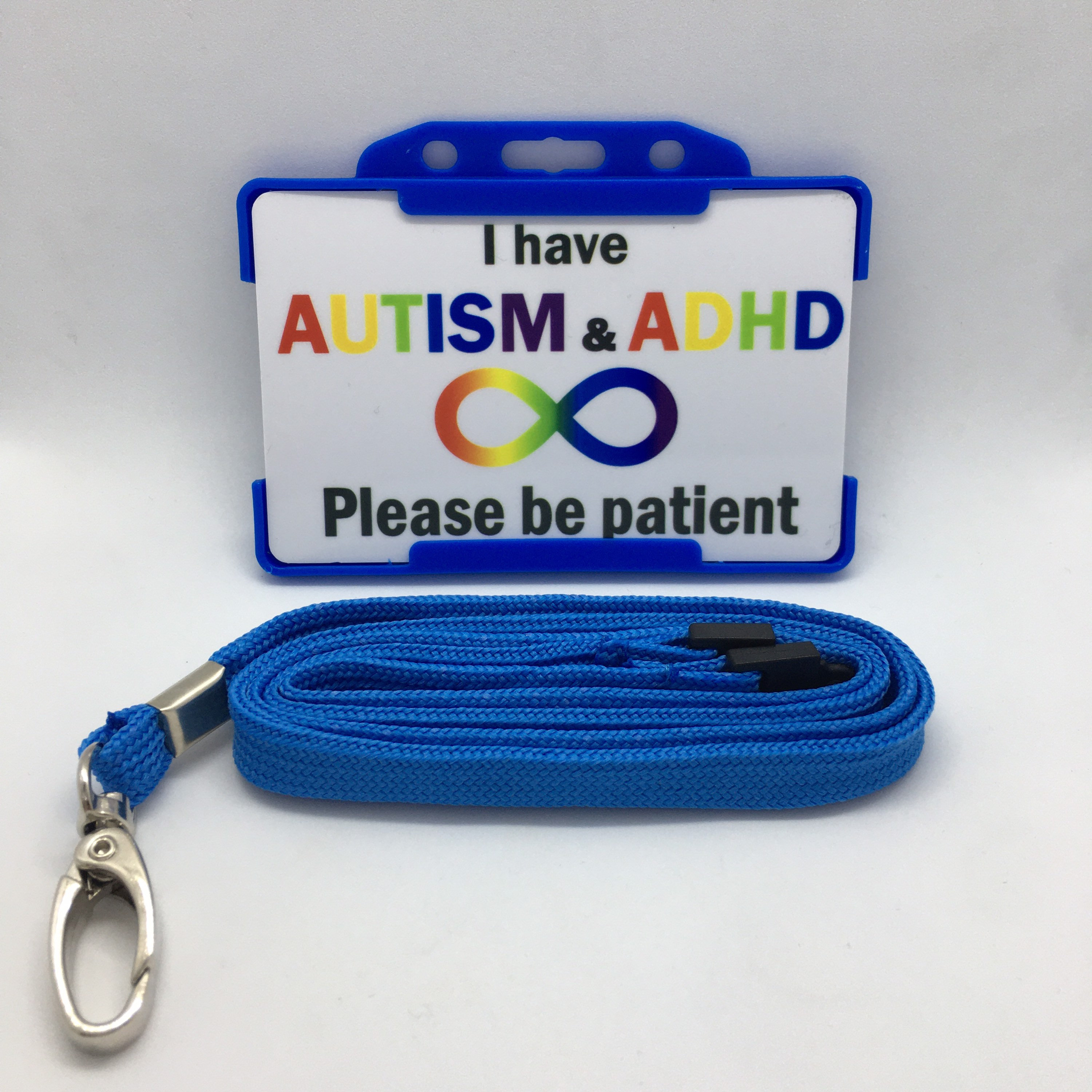 Autism Awareness I Have Autism and ADHD ID Card and Lanyard Etsy