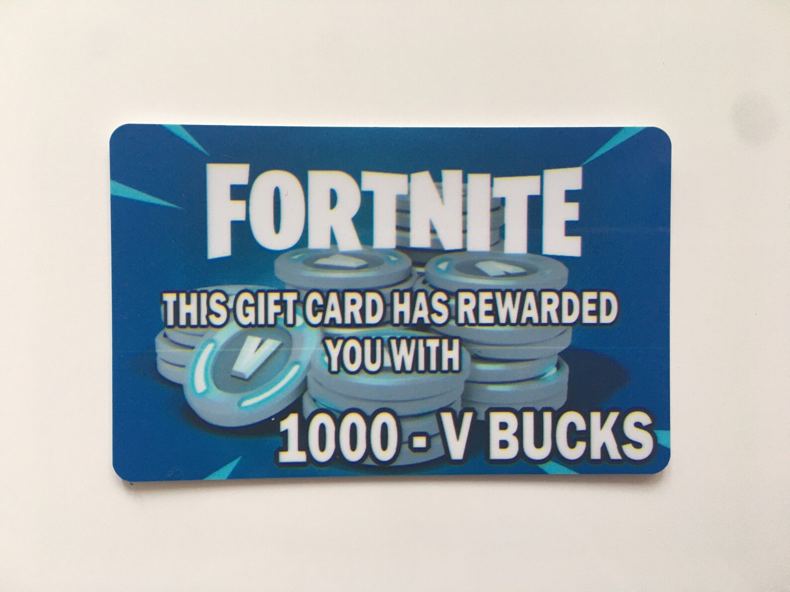 V Bucks 1000 fornite Novelty Gift Card Etsy