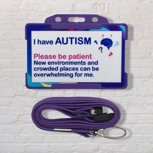 Autism Awareness Card & Keycord - 10 kleuren beschikbaar
