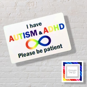 Tarjeta de concientización sobre el autismo y el TDAH