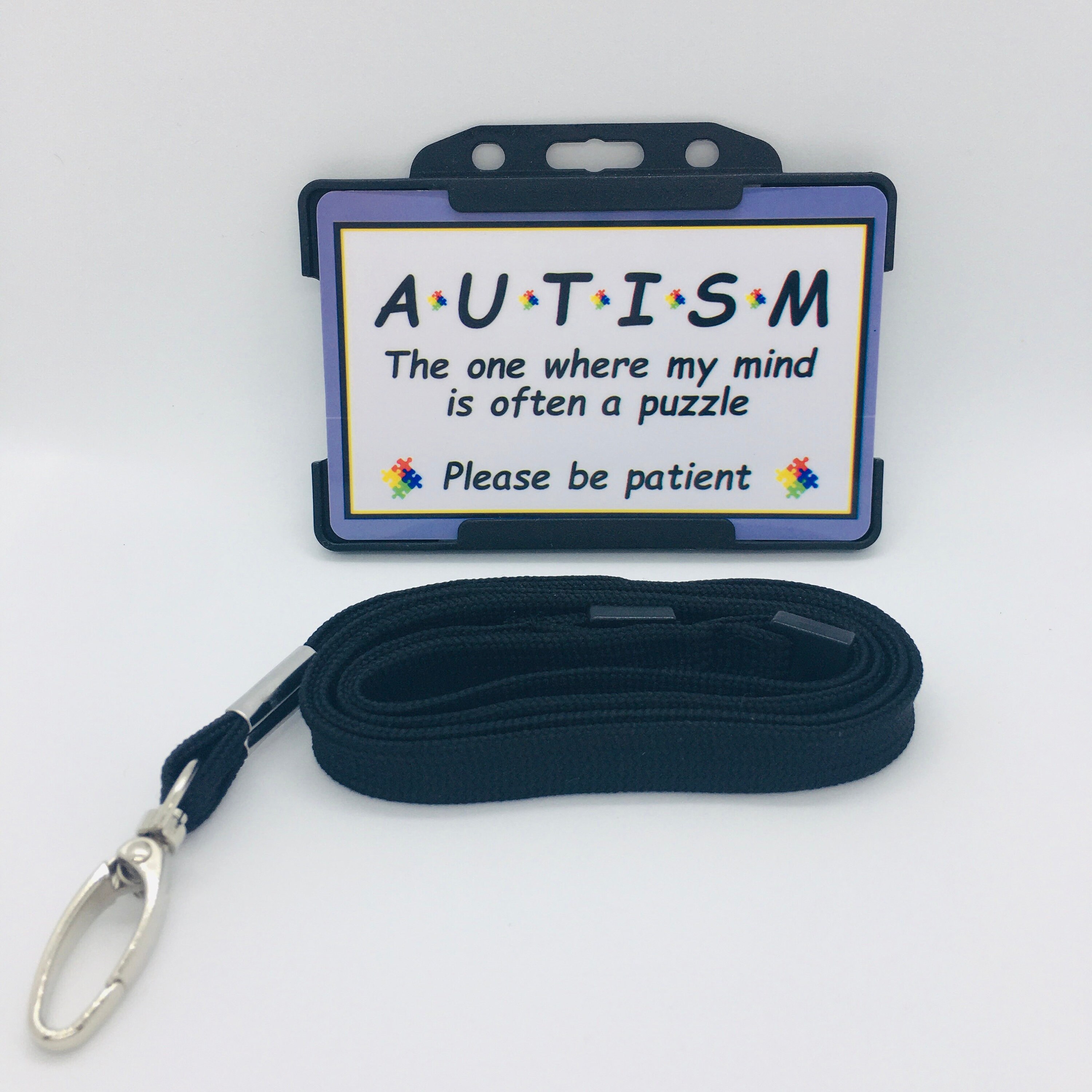 Autism Awareness Disability ID Card and Lanyard Etsy