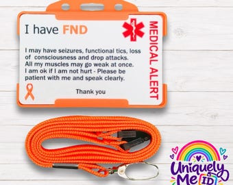 Functional Neurological Disorder FND Awareness Card and Lanyard
