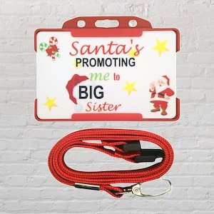"Weihnachtsmann-Weihnachtsmann-Geschenk ""Big Brother"" Baby Ankündigungskarte und Schlüsselband."