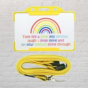 Inspirerend citaat regenboogkaart en lanyard kerst / cadeau