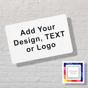 Cartão de identificação personalizado impresso com seu logotipo/texto - Funcionários - Negócios - Novidade - Cuidadores - Professores etc.