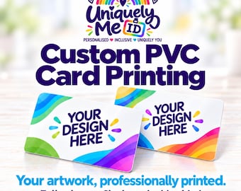 Personalised ID Card Printed with your Logo/Text - Staff - Business - Novelty - Carers - Teachers etc