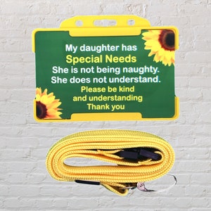 Mi hija tiene una tarjeta de discapacidad oculta y un cordón para necesidades especiales