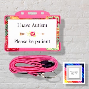 Concientización sobre el autismo: Tengo una tarjeta de identificación de discapacidad autista y un cordón