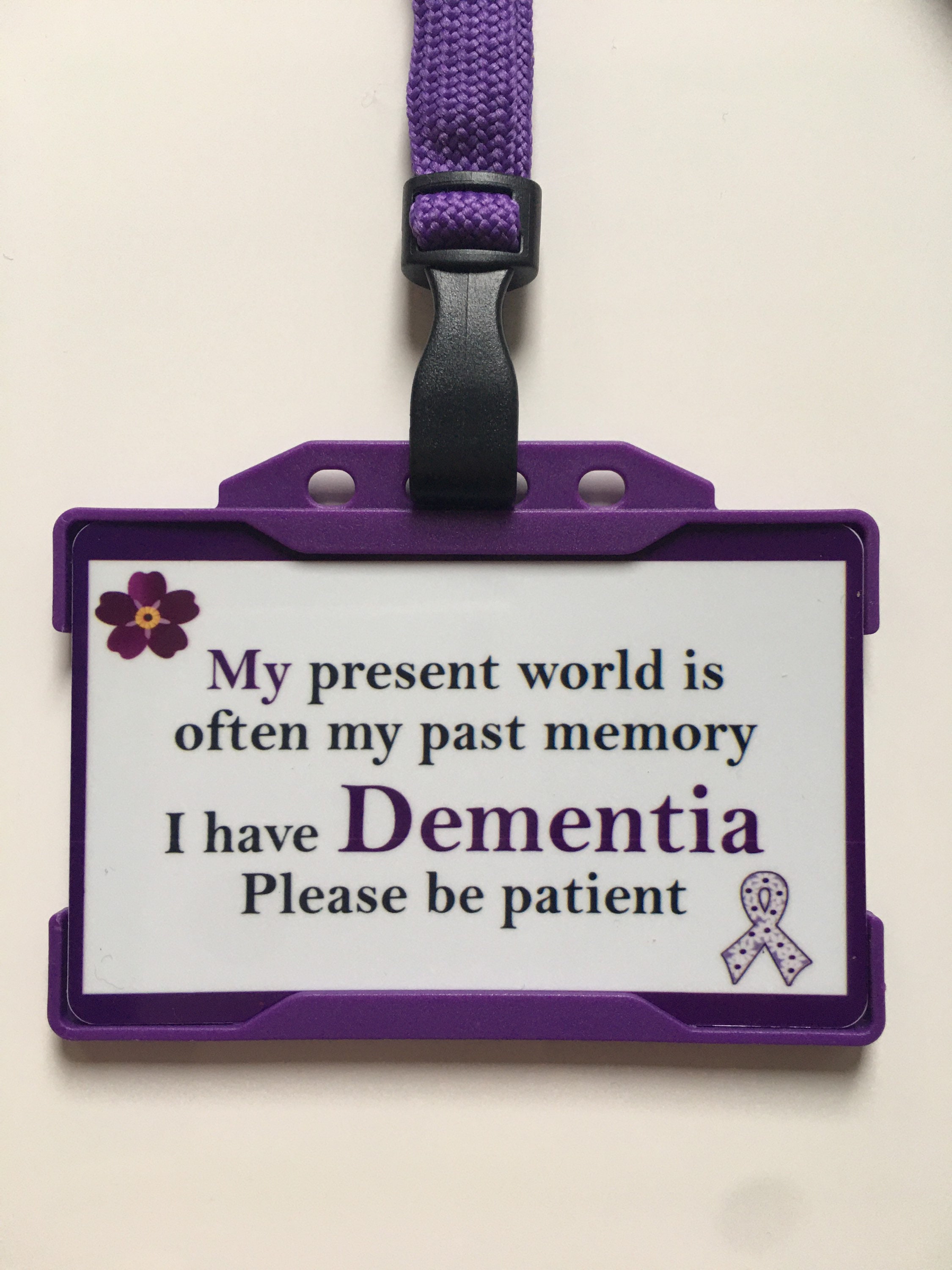 I have Dementia Hidden Disability Awareness ID Card & Lanyard Etsy