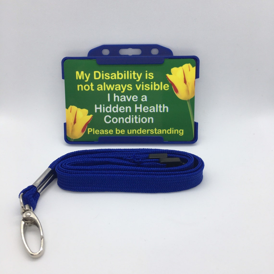 Hidden Health Condition Disability Card and Lanyard Etsy