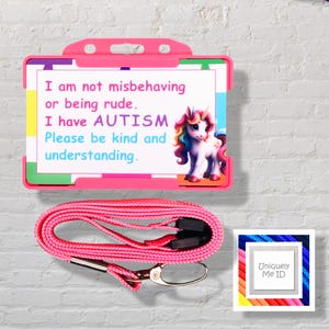 Carta di sensibilizzazione sull'autismo e cordino