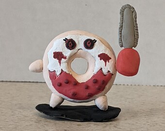 halloween donut, clay donut, halloween decor, halloween sculptures, clay donuts, halloween, horror