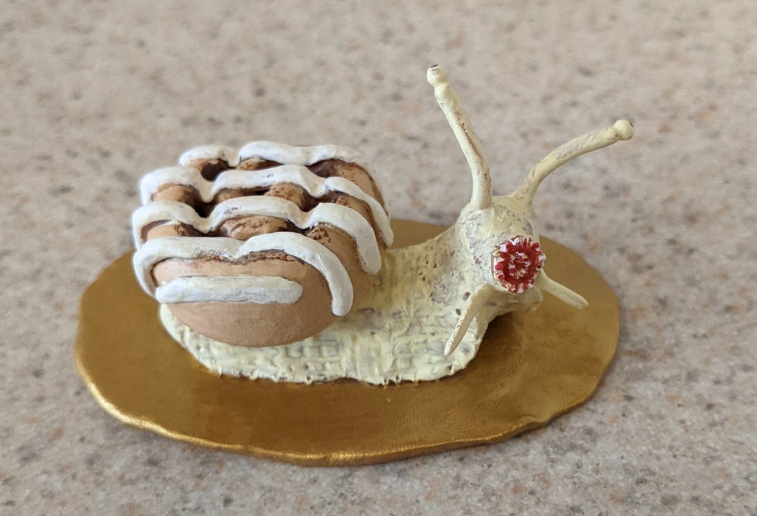 Cinnamon Roll Snail, Clay Snail, Scary Snail, Realistic Snail, Clay