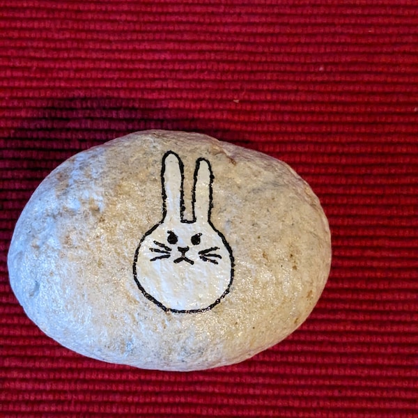 Painted Rabbit Rocks - Etsy