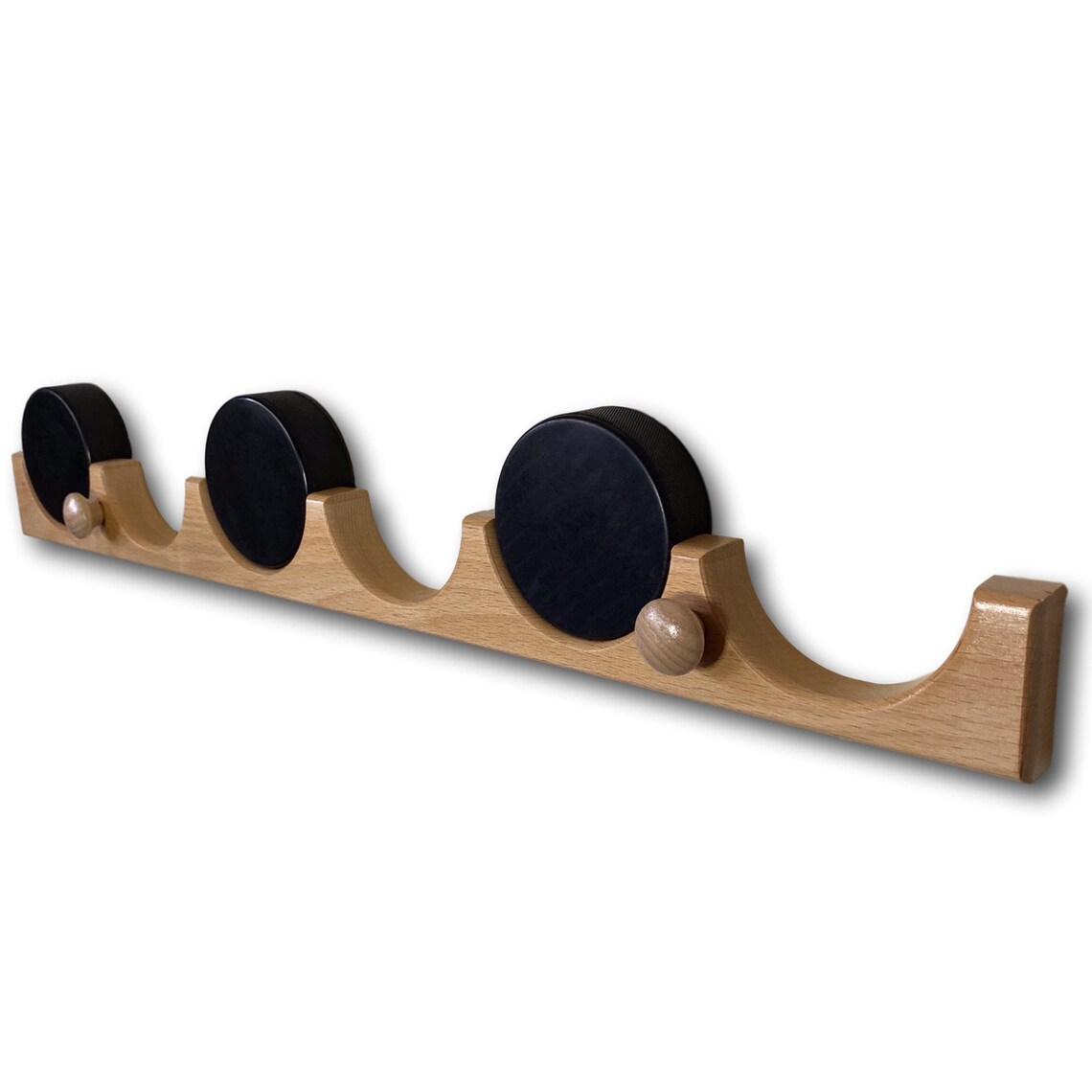 Hockey Puck Display Wall Rack Holder for 6 Pucks Natural Etsy Italia