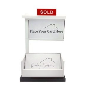 Real Estate Business Card Holder for Realtor | Mothers Day Gift for Realtors | Real Estate Agent Mothers Day Gift | Holds 3.5x2 inch Card