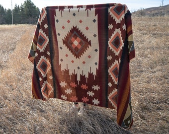 Alpaca Wool Blanket from Ecuador | Ultra-soft blankets | Camping Blanket | Artisan Blanket | Queen Alpaca Blanket | WESTERN