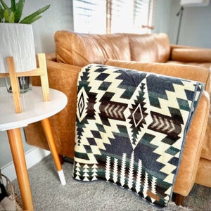 Alpaca Wool Blanket from Ecuador | Ultra-soft blankets | Camping Blanket | Artisan Blanket | Queen Alpaca Blanket | FOREST