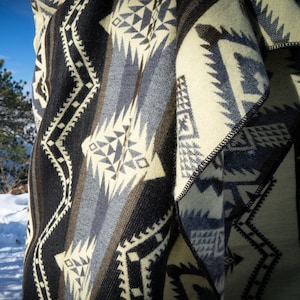 Alpaca Wool Blanket from Ecuador | Ultra-soft blankets | Camping Blanket | Artisan Blanket | Queen Alpaca Blanket | SLATE