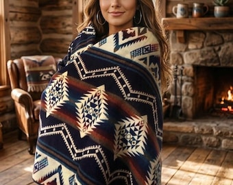 Alpaca Blanket – Handmade Reversible Soft Throw | Alpaca Wool Blanket from Ecuador | Artisan Design