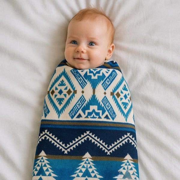 Manta de lana de alpaca para bebé – Manta artesanal tejida a mano en Ecuador / Manta suave reversible para la habitación del bebé y regalo para recién nacidos