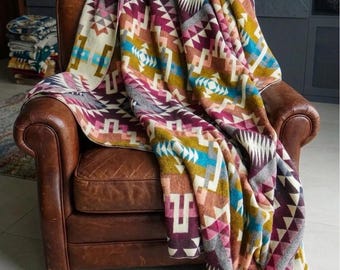 Alpaca Wool Queen Blanket – Handmade Luxury Boho Home Decor | Soft Artisan Wool Gift Blanket