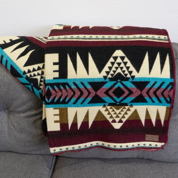 Alpaca Wool Blanket from Ecuador | Ultra-soft blankets | Camping Blanket | Artisan Blanket | Queen Alpaca Blanket | SOUTHWEST