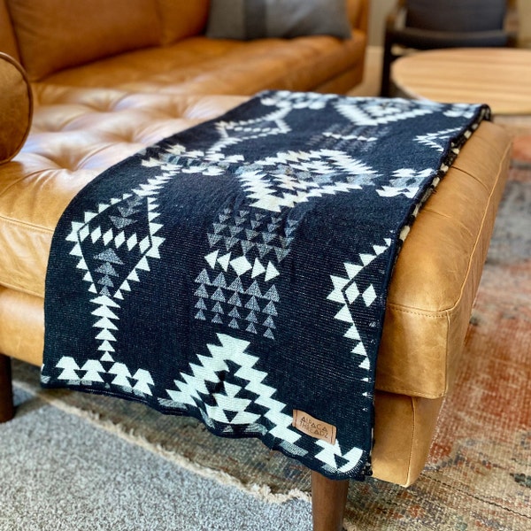 Alpaca Wool Blanket from Ecuador | Ultra-soft blankets | Camping Blanket | Artisan Blanket | Queen Alpaca Blanket | Southwestern Blanket