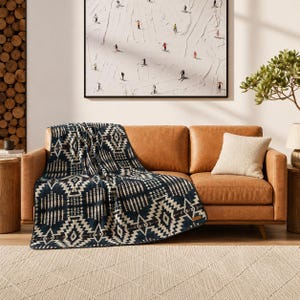 Alpaca Wool Blanket – Forest Green Reversible Boho Camping Blanket | Queen & Throw Size Wool Throw