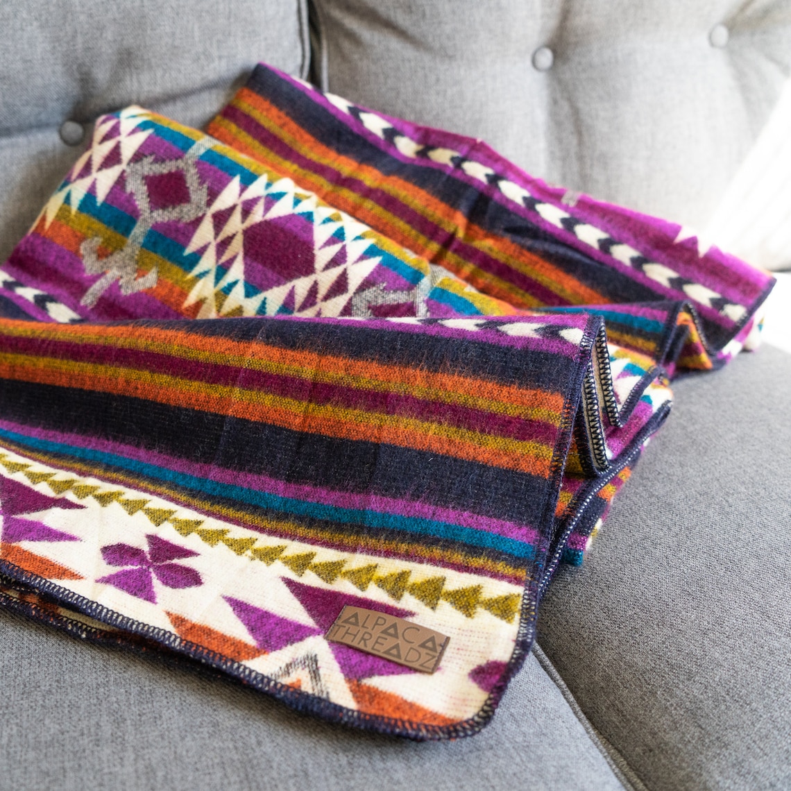 Alpaca Wool Blanket from Ecuador Ultrasoft blankets Etsy