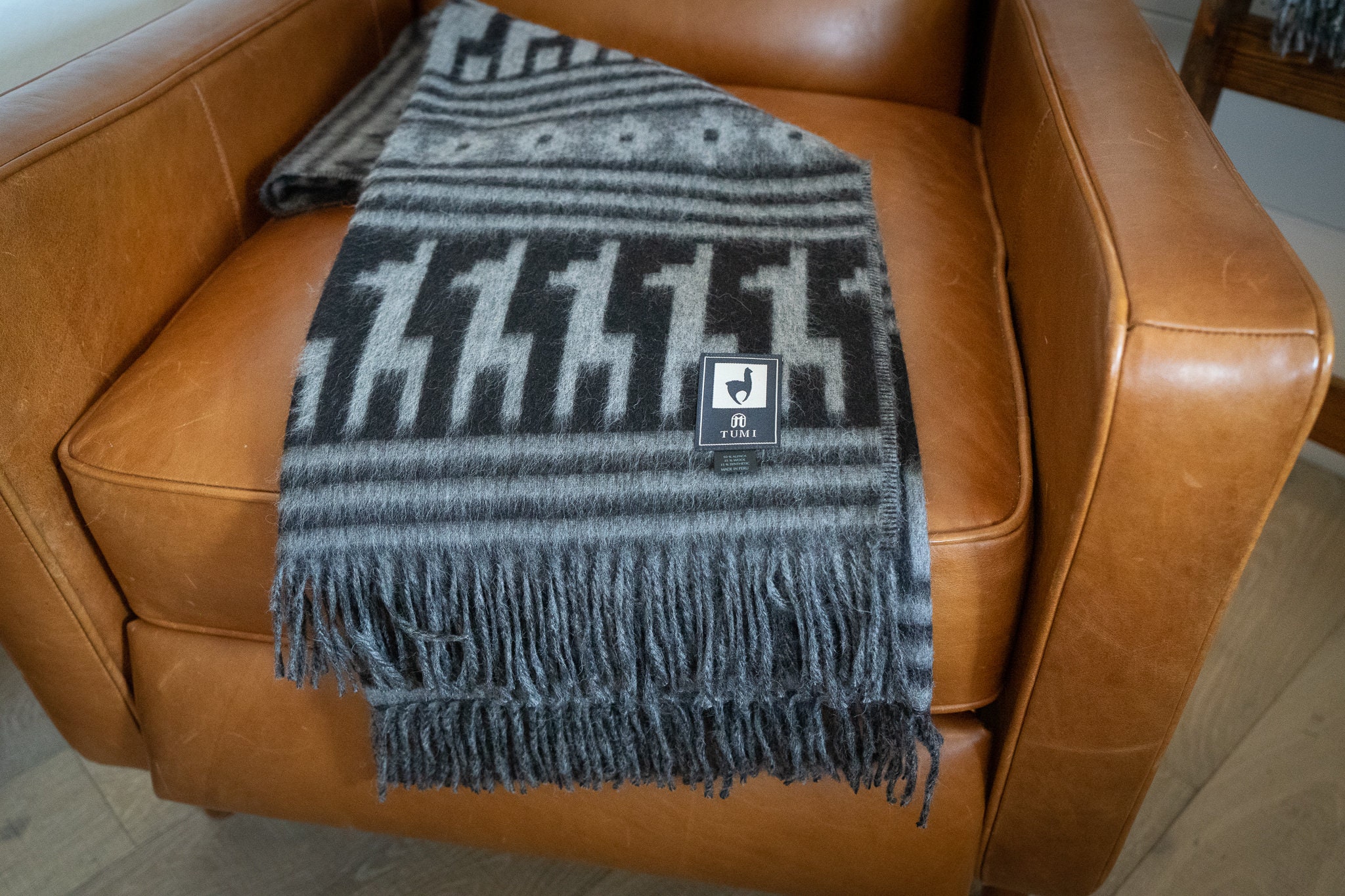 TUMI Peruvian Throw Blanket Alpaca Wool Blanket BLACK Etsy