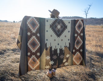 Alpaca Wool Blanket Queen Size from Ecuador | Ultra-soft blankets | Camping Blanket | Artisan Blanket | MOJAVE