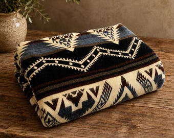 Artisan Alpaca Wool Blanket – Queen Throw & Baby Sizes | Handmade Reversible Boho Blanket Ecuador