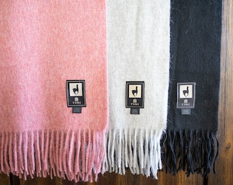 Handmade Alpaca Wool Throw – Peruvian Fringe Blanket | Soft Woven Alpaca Blanket from Peru