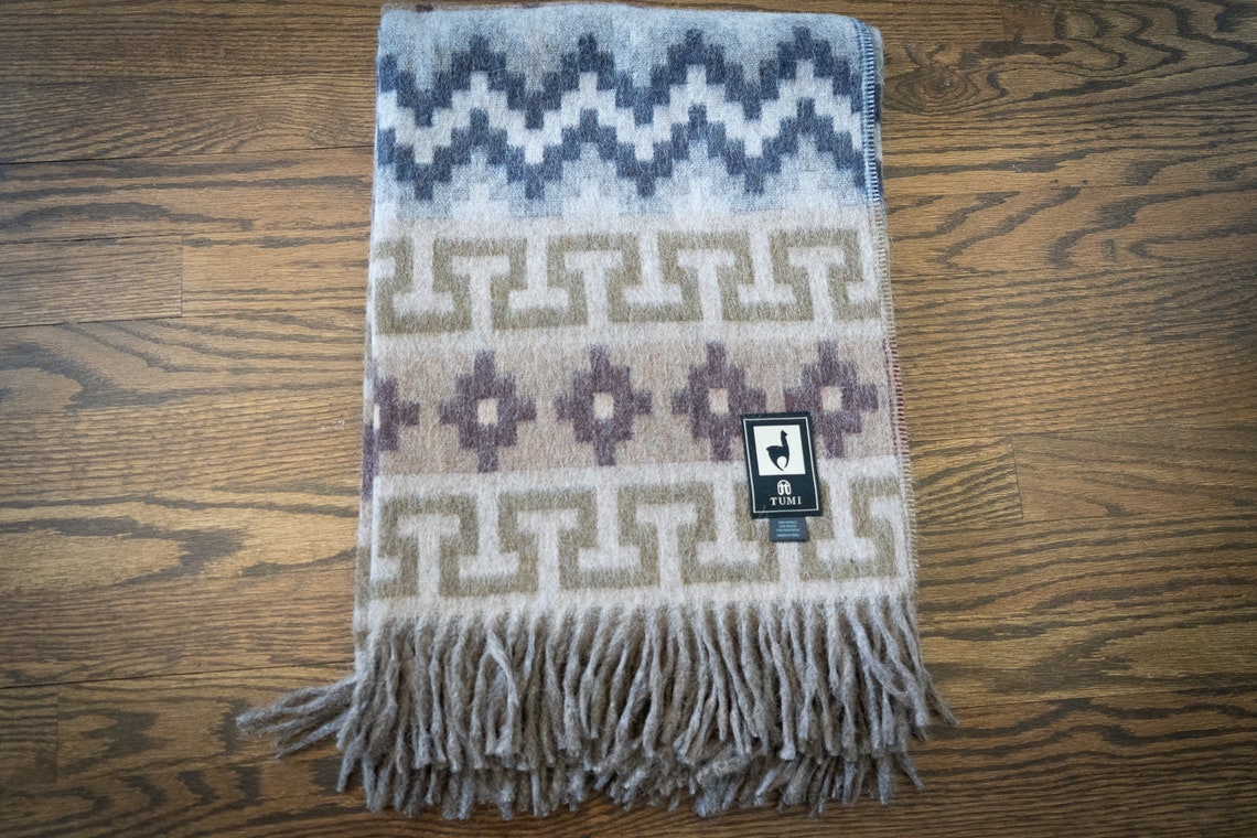 TUMI Peruvian Throw Blanket Alpaca Blanket Handmade Luxury Etsy