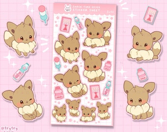 Snacktime Eve stickers Glossy Sticker sheet - bujo bullet journal and planner polco stickers