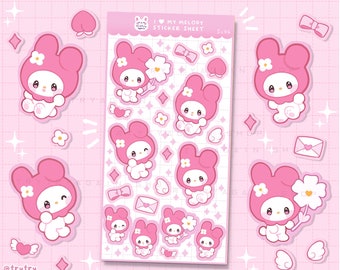 I heart Mel Sticker Sheet - bujo bullet journal and planner polco stickers