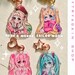 2.5 inch Clear Acrylic Keychains - Sakura Miku / Sailor Moon / Usagi / Nene - Epoxy double sided anime fanart charm Gift 