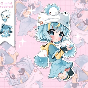 Pacote de adesivos de vinil à prova d'água Ice Bug Trainer estilo anos 2000, Gijinka, para garotas de anime - adesivos kawaii laminados