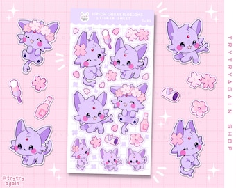 Espe Sakura Blossom stickers Glossy Sticker sheet - bujo bullet journal and planner polco stickers