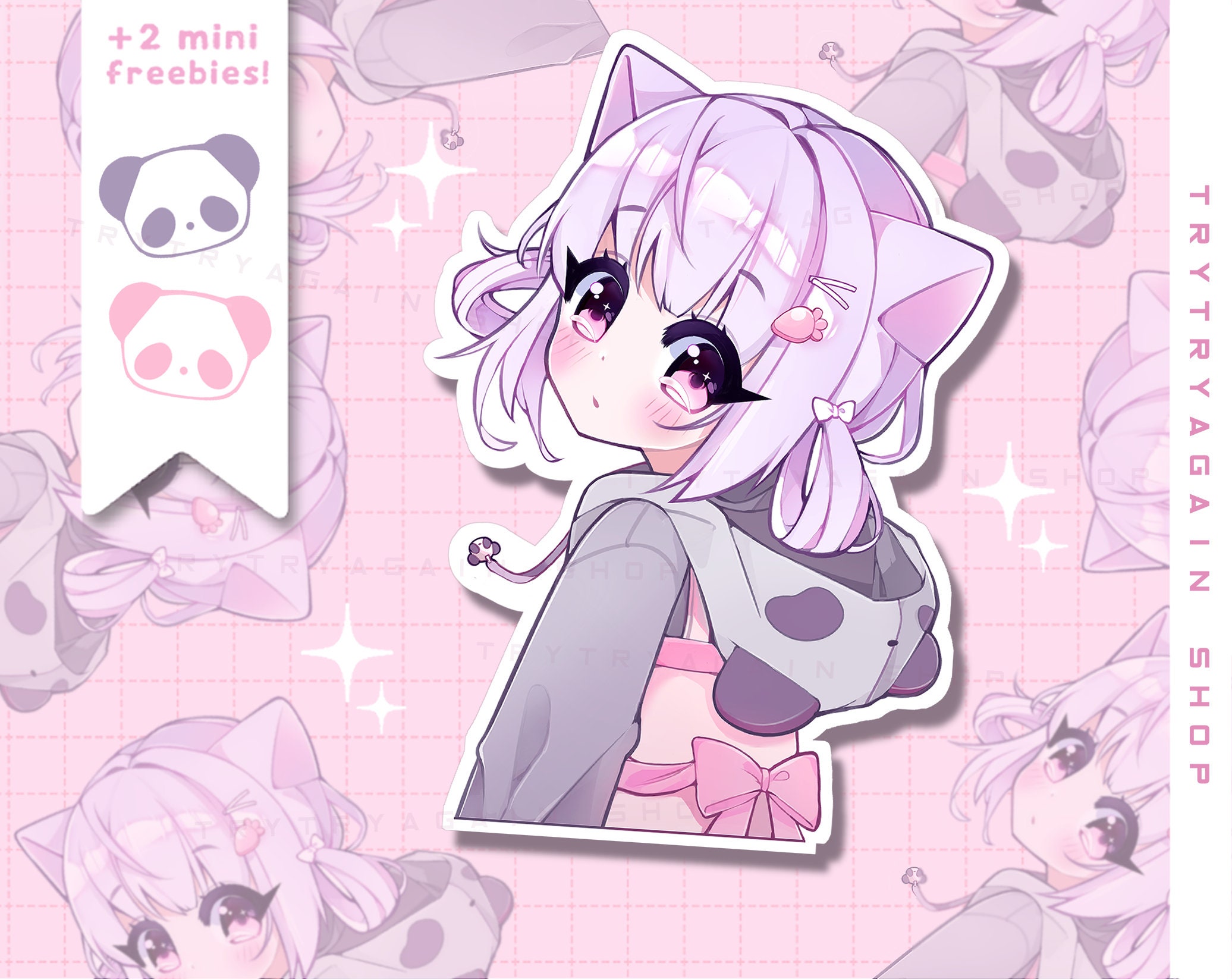 Kawaii Anime Girl Kawaii Clothes Cute Girl' Sticker