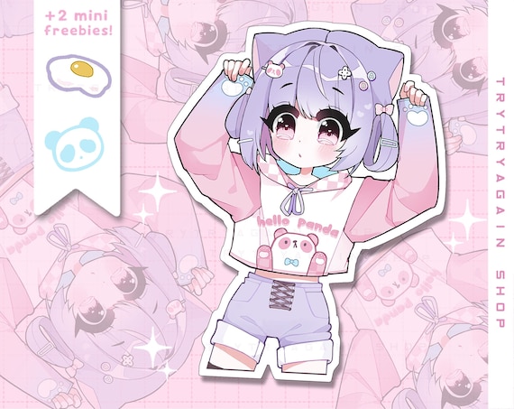Kawaii Anime Girl Kawaii Clothes Cute Girl' Sticker