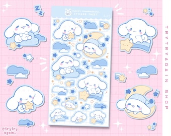 Cinnamon verschlafenes Häschen Sticker Set - bujo Bullet Journal und Planer Polco Sticker Inaktiv