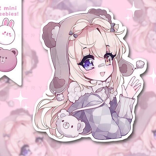 Cute Anime Bear Girl Waterproof Vinyl Sticker Pack Kawaii - Etsy Cute Anime Bear Girl Waterproof Vinyl Sticker Pack Kawaii - Etsy