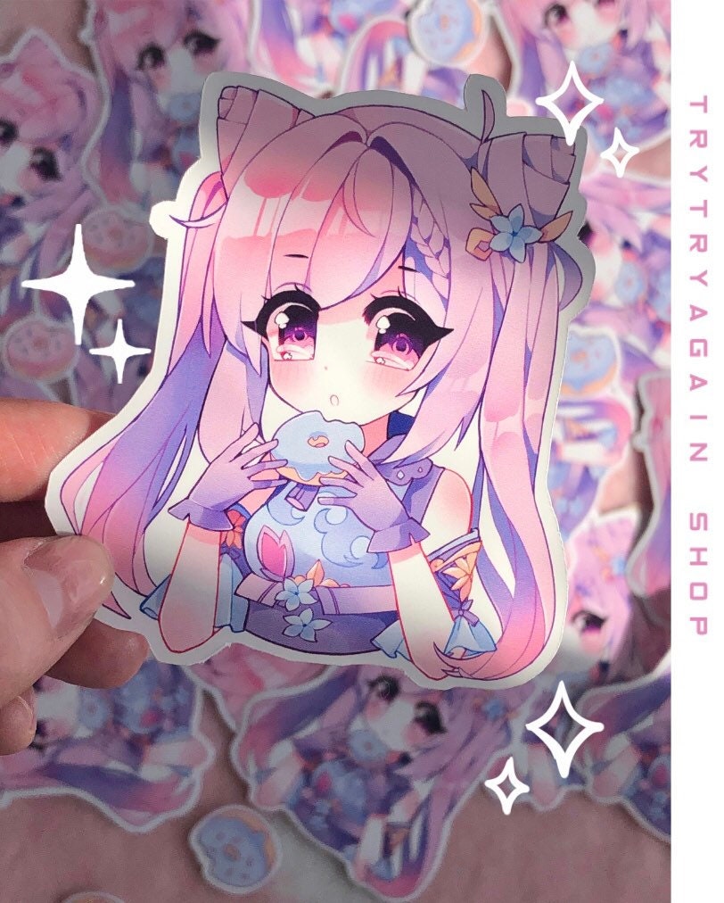 Cute Little Anime Girl - Pink Hair Psychic - Spy Anime Vinyl Sticker -  Anime Cute Kawaii Stationary - Laptop Sticker - Water Resistant Vinyl